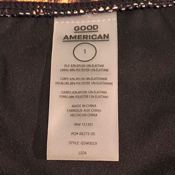 Good American Brown Leopard Print Showoff Belted Bikini Bottoms Womens Size 1 - Picture 5 of 8